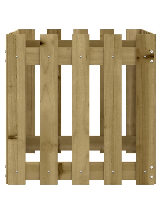 Zahradní truhlík plotový design 50x50x50 cm impregnované dřevo