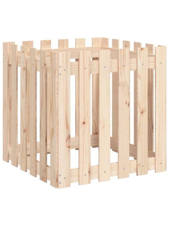 Zahradní truhlík plotový design 60x60x60 cm masivní borovice