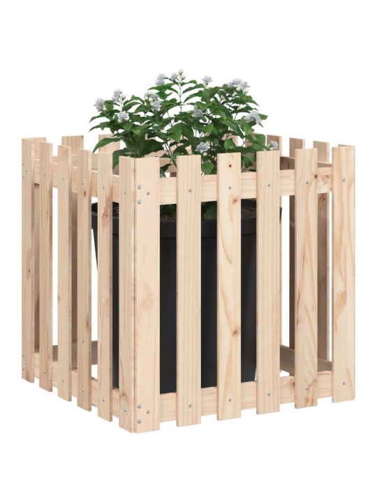Zahradní truhlík plotový design 60x60x60 cm masivní borovice