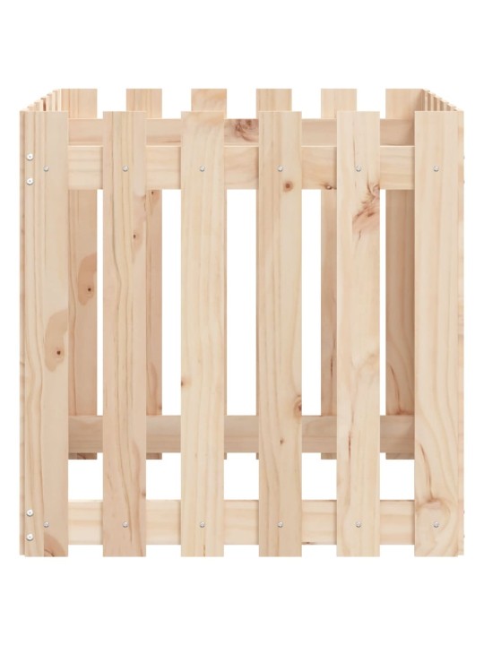 Zahradní truhlík plotový design 60x60x60 cm masivní borovice