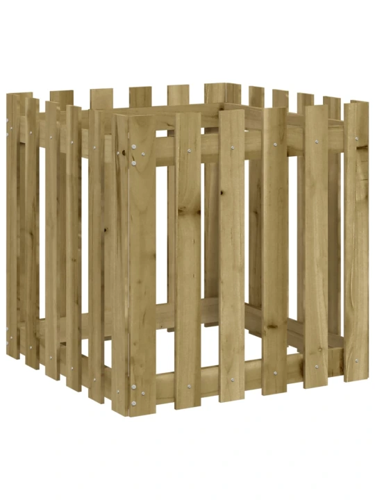 Zahradní truhlík plotový design 30x30x30 cm impregnované dřevo