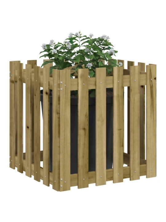 Zahradní truhlík plotový design 30x30x30 cm impregnované dřevo