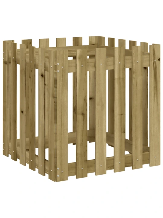 Zahradní truhlík plotový design 30x30x30 cm impregnované dřevo