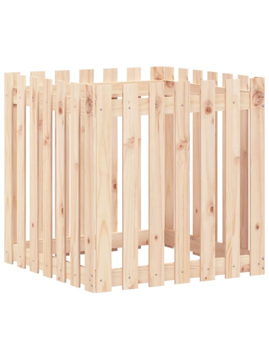 Zahradní truhlík plotový design 70x70x70 cm masivní borovice