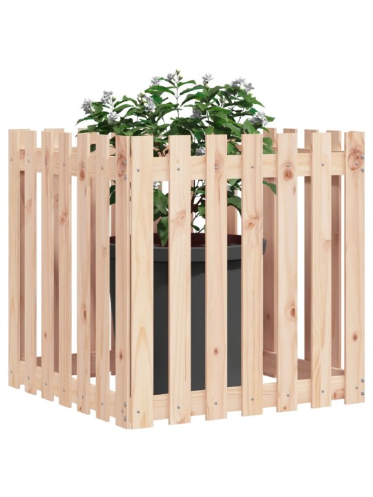 Zahradní truhlík plotový design 70x70x70 cm masivní borovice