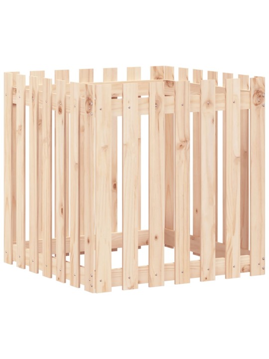 Zahradní truhlík plotový design 70x70x70 cm masivní borovice