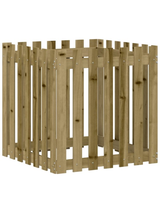 Zahradní truhlík plotový design 70x70x70 cm impregnované dřevo