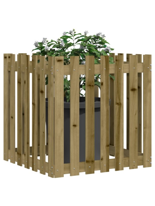 Zahradní truhlík plotový design 70x70x70 cm impregnované dřevo