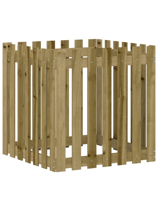 Zahradní truhlík plotový design 70x70x70 cm impregnované dřevo