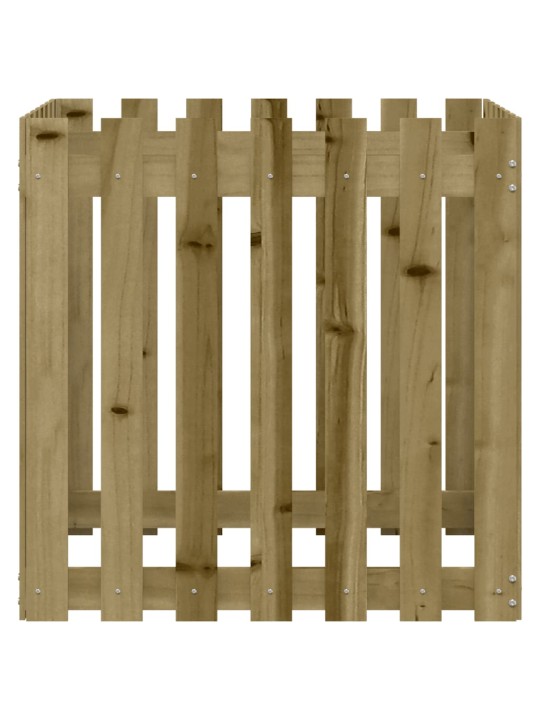 Zahradní truhlík plotový design 70x70x70 cm impregnované dřevo