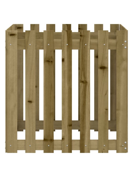 Zahradní truhlík plotový design 70x70x70 cm impregnované dřevo