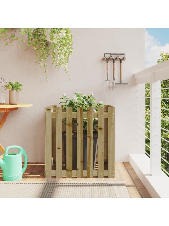 Zahradní truhlík plotový design 70x70x70 cm impregnované dřevo