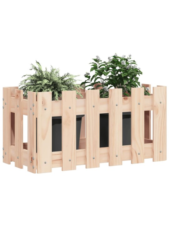 Zahradní truhlík plotový design 60x30x30 cm masivní borovice