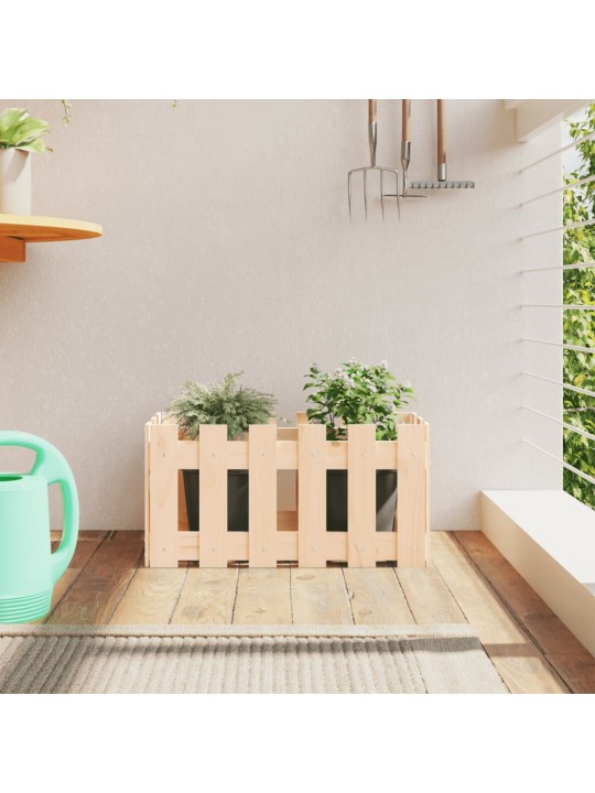 Zahradní truhlík plotový design 60x30x30 cm masivní borovice