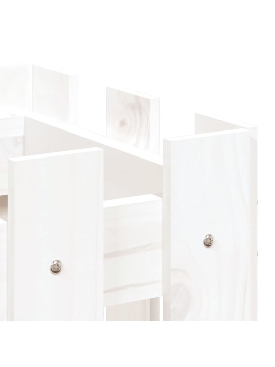Zahradní truhlík plotový design bílý 60x30x30 cm masiv borovice