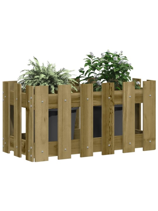 Zahradní truhlík plotový design 60x30x30 cm impregnované dřevo