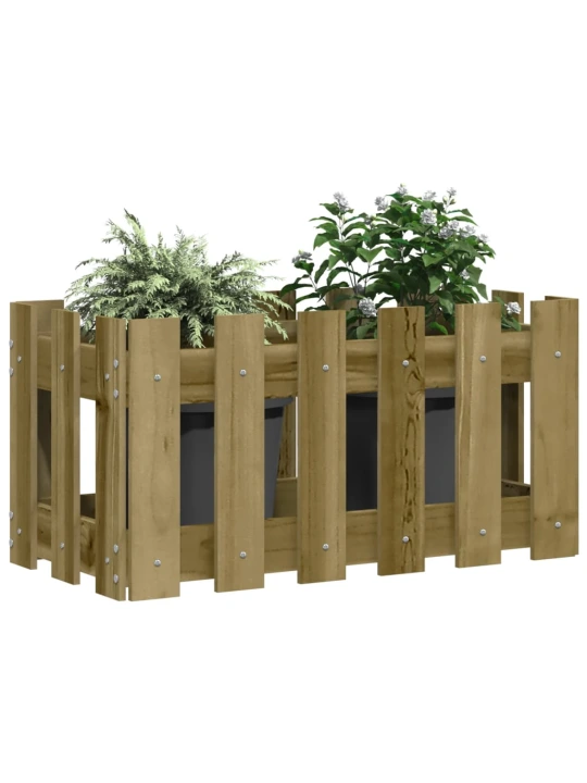 Zahradní truhlík plotový design 60x30x30 cm impregnované dřevo