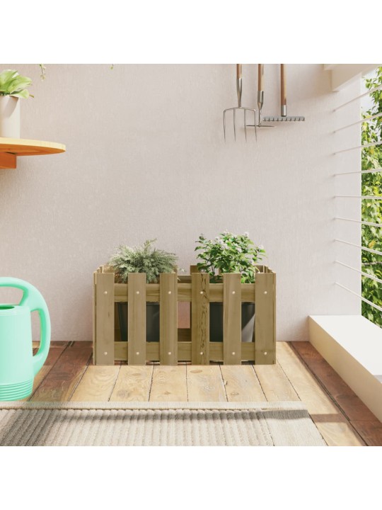 Zahradní truhlík plotový design 60x30x30 cm impregnované dřevo