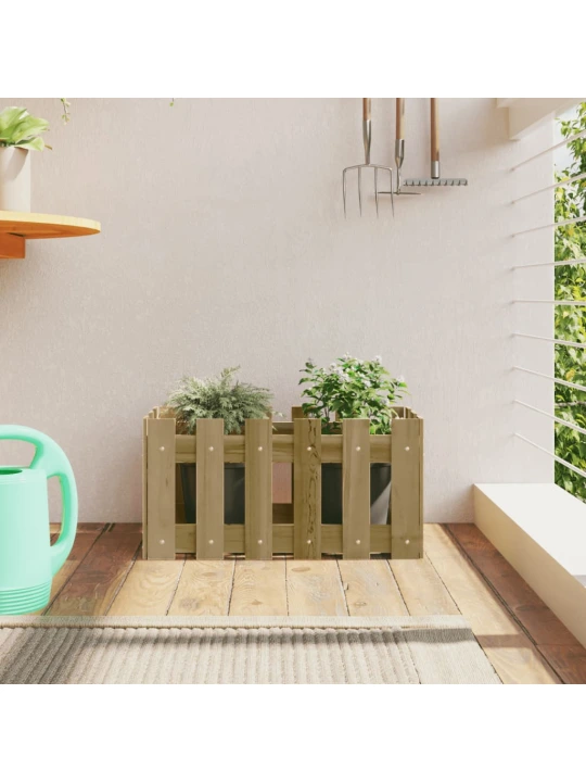 Zahradní truhlík plotový design 60x30x30 cm impregnované dřevo