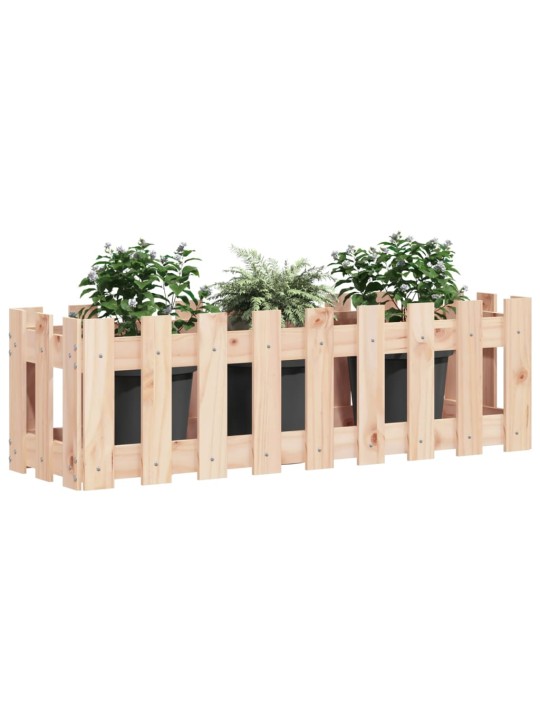 Vyvýšený záhon plotový design 100 x 30 x 30 cm masivní borovice