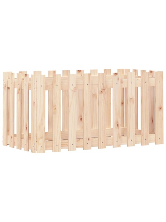 Vyvýšený záhon plotový design 100 x 50 x 50 cm masivní borovice