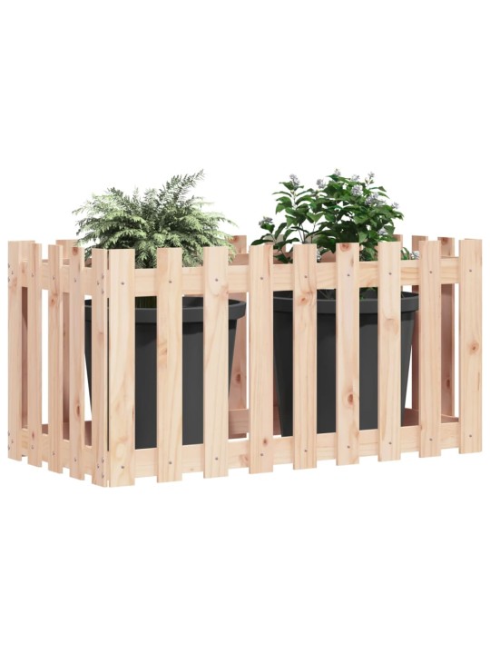 Vyvýšený záhon plotový design 100 x 50 x 50 cm masivní borovice