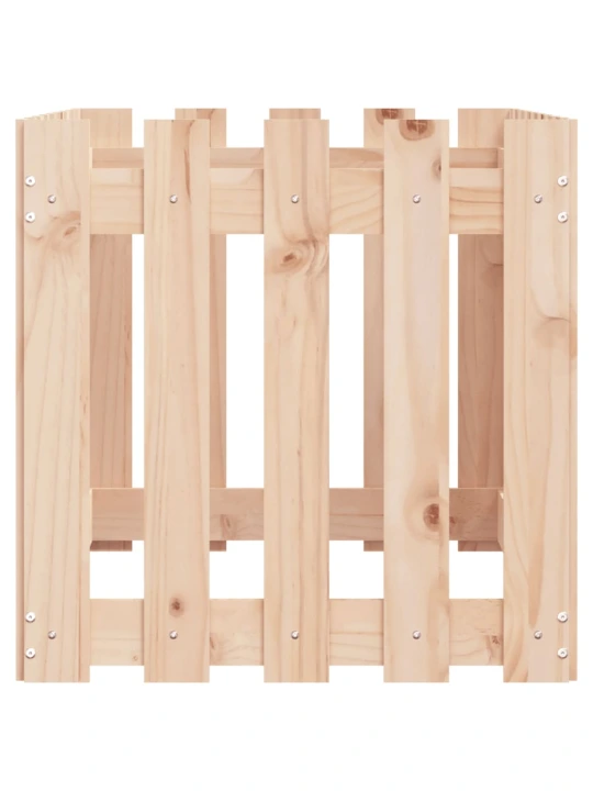 Vyvýšený záhon plotový design 100 x 50 x 50 cm masivní borovice
