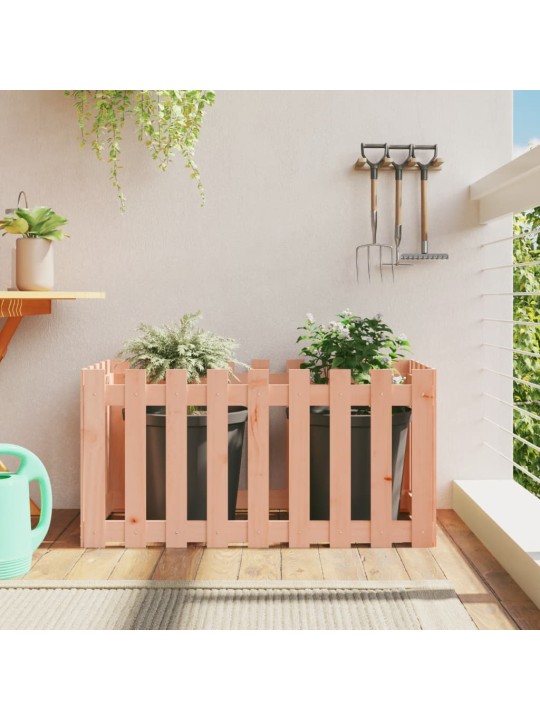 Vyvýšený záhon plotový design 100x50x50 cm masivní douglaska