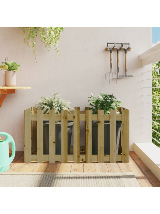 Vyvýšený záhon plotový design 100x50x50cm impregnovaná borovice