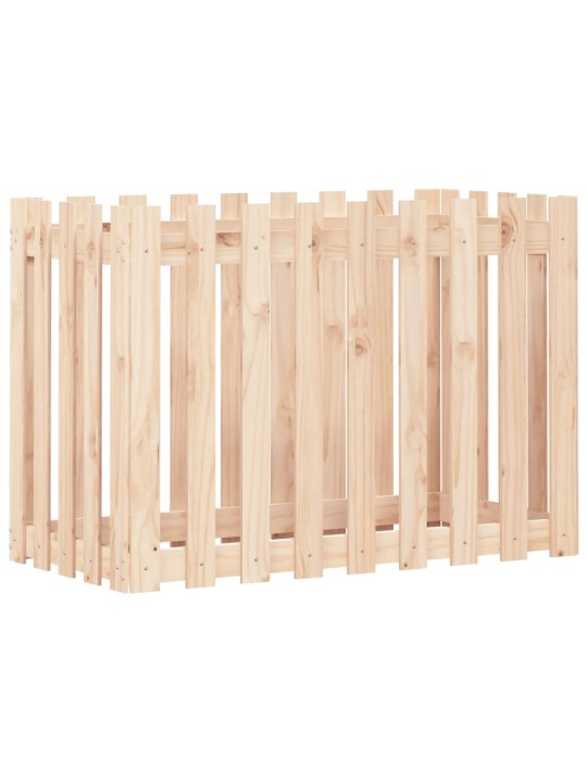 Vyvýšený záhon plotový design 100 x 50 x 70 cm masivní borovice