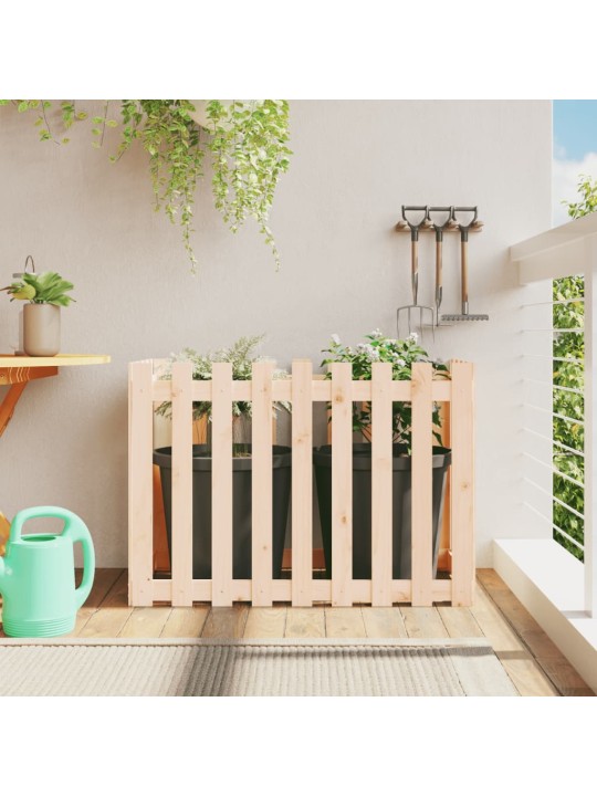 Vyvýšený záhon plotový design 100 x 50 x 70 cm masivní borovice