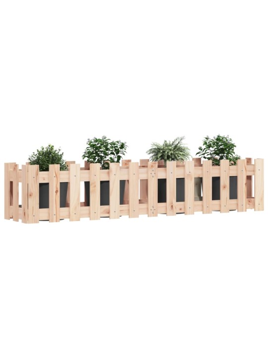 Vyvýšený záhon plotový design 150 x 30 x 30 cm masivní borovice