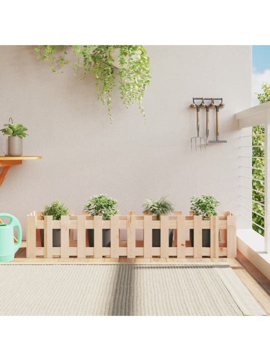 Vyvýšený záhon plotový design 150 x 30 x 30 cm masivní borovice