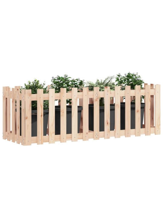 Vyvýšený záhon plotový design 150 x 50 x 50 cm masivní borovice