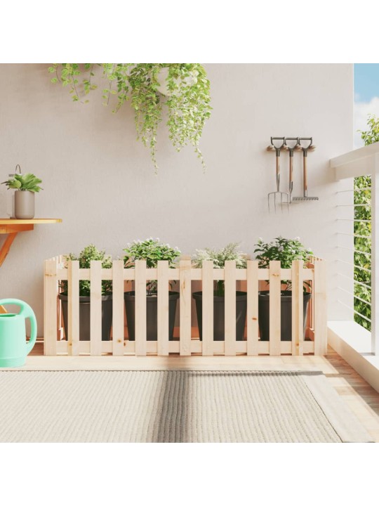 Vyvýšený záhon plotový design 150 x 50 x 50 cm masivní borovice