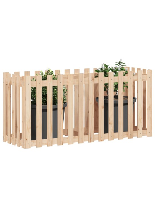 Vyvýšený záhon plotový design 150 x 50 x 70 cm masivní borovice