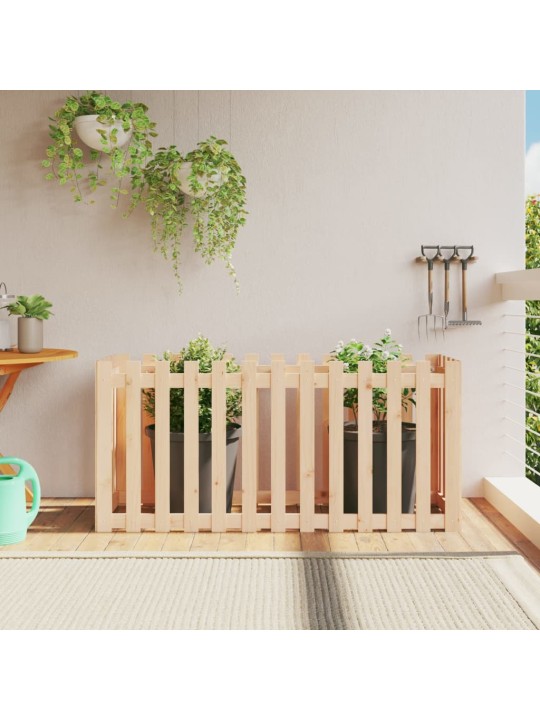 Vyvýšený záhon plotový design 150 x 50 x 70 cm masivní borovice