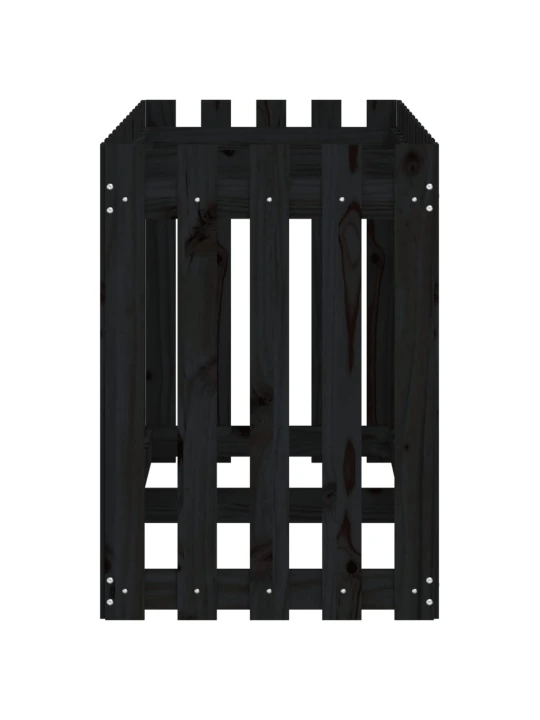 Vyvýšený záhon plotový design černý 150x50x70 cm masiv borovice