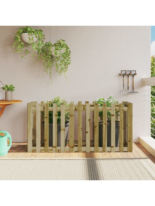 Vyvýšený záhon plotový design 150x50x70cm impregnovaná borovice