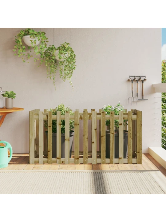 Vyvýšený záhon plotový design 150x50x70cm impregnovaná borovice