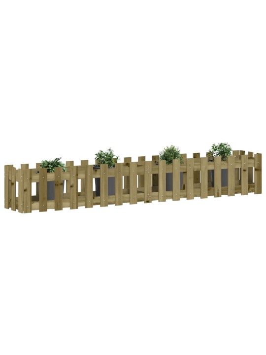 Vyvýšený záhon plotový design 200x30x30cm impregnovaná borovice