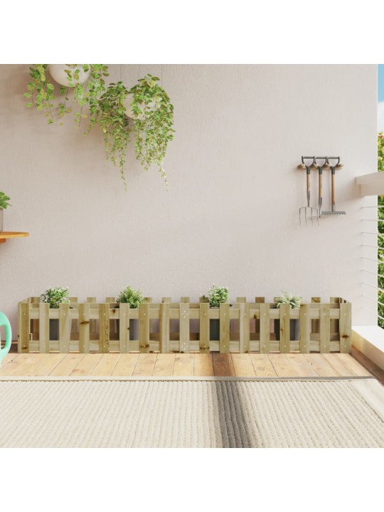 Vyvýšený záhon plotový design 200x30x30cm impregnovaná borovice