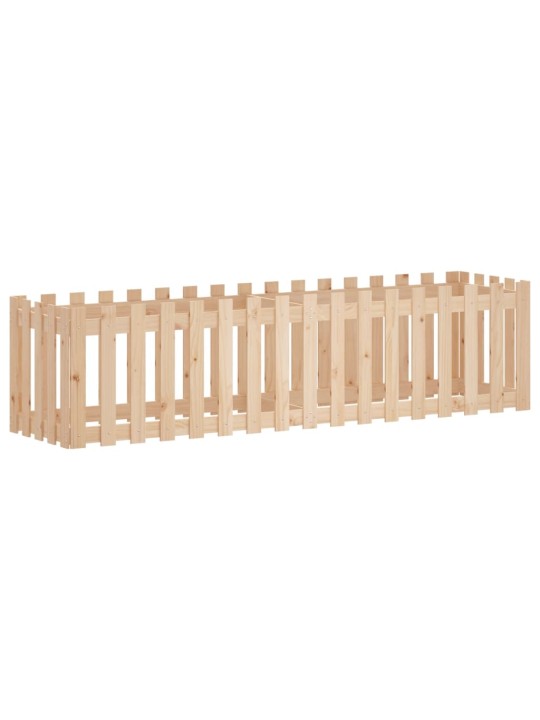 Vyvýšený záhon plotový design 200x50x50 cm masivní borovice