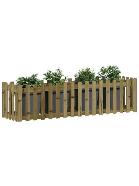 Vyvýšený záhon plotový design 200x50x50cm impregnovaná borovice