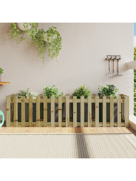 Vyvýšený záhon plotový design 200x50x50cm impregnovaná borovice