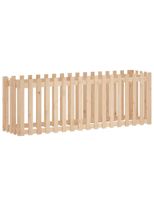 Vyvýšený záhon plotový design 200 x 50 x 70 cm masivní borovice
