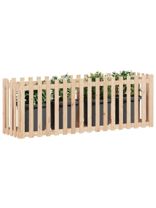 Vyvýšený záhon plotový design 200 x 50 x 70 cm masivní borovice