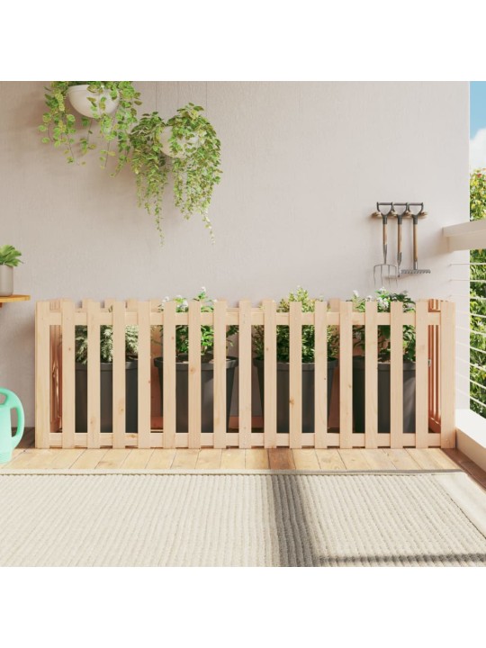 Vyvýšený záhon plotový design 200 x 50 x 70 cm masivní borovice