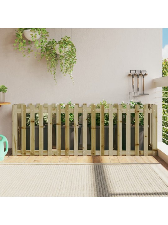 Vyvýšený záhon plotový design 200x50x70cm impregnovaná borovice