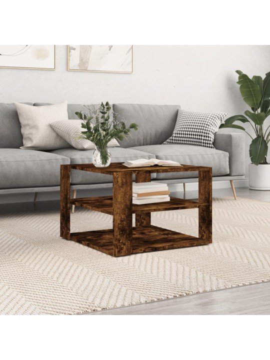 Konferenční stolek kouřový dub 59,5x59,5x40 cm kompozitní dřevo